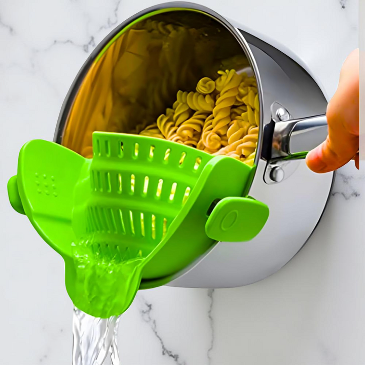 Kitchen SSneaker Clip Style Pot Pasta Colander Silicone