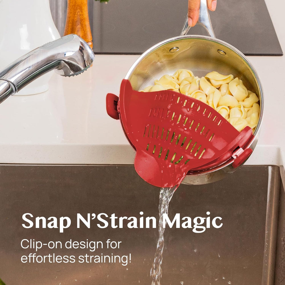 Kitchen SSneaker Clip Style Pot Pasta Colander Silicone