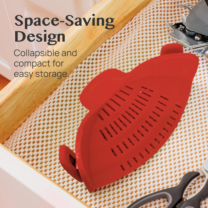 Kitchen SSneaker Clip Style Pot Pasta Colander Silicone