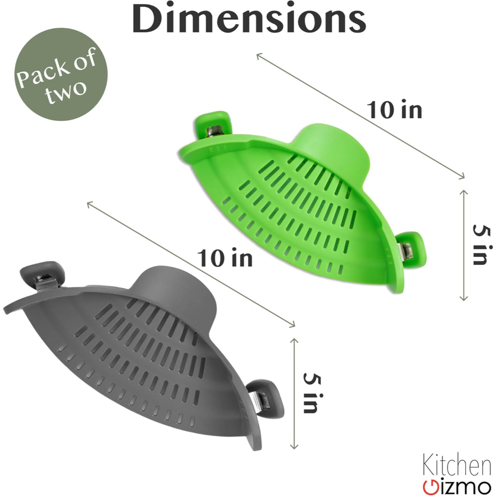 Kitchen SSneaker Clip Style Pot Pasta Colander Silicone