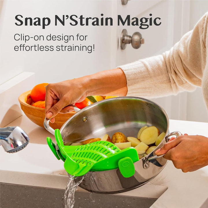 Kitchen SSneaker Clip Style Pot Pasta Colander Silicone