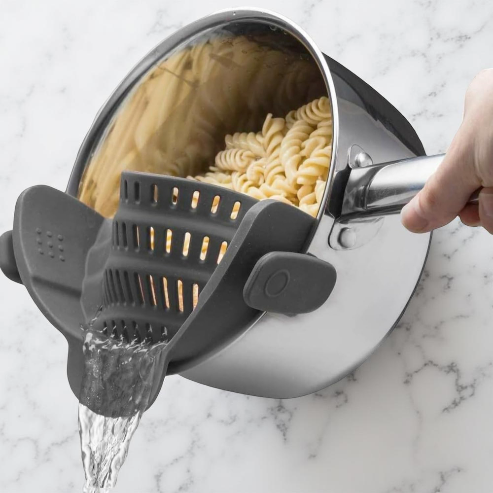 Kitchen SSneaker Clip Style Pot Pasta Colander Silicone