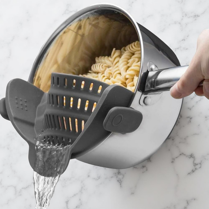 Kitchen SSneaker Clip Style Pot Pasta Colander Silicone