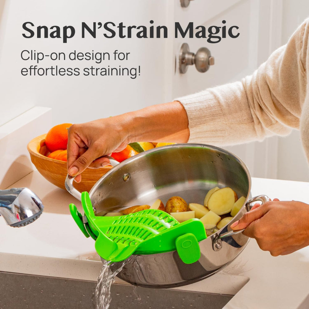 Kitchen SSneaker Clip Style Pot Pasta Colander Silicone