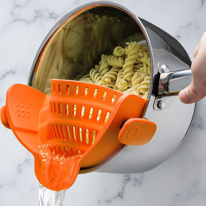 Kitchen SSneaker Clip Style Pot Pasta Colander Silicone