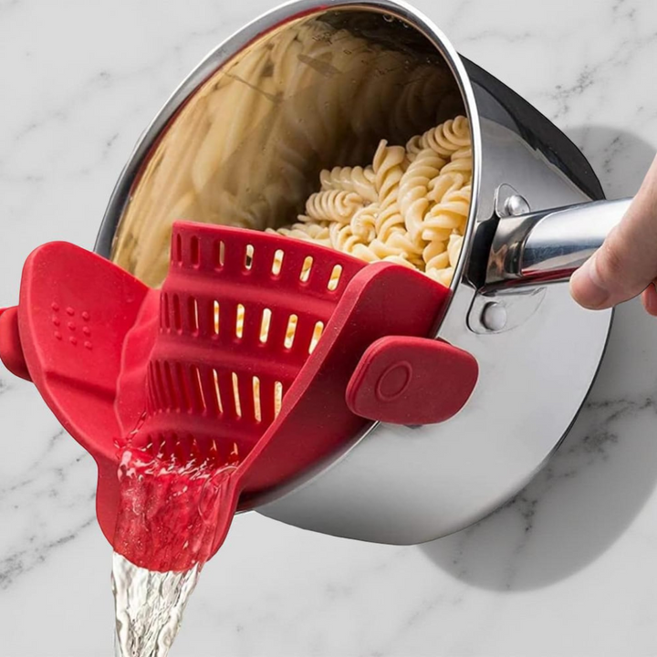 Kitchen SSneaker Clip Style Pot Pasta Colander Silicone