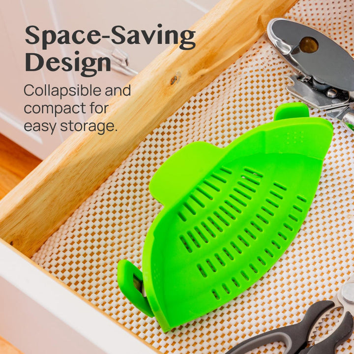 Kitchen SSneaker Clip Style Pot Pasta Colander Silicone