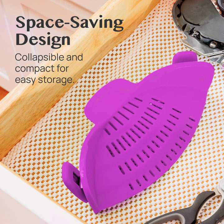 Kitchen SSneaker Clip Style Pot Pasta Colander Silicone