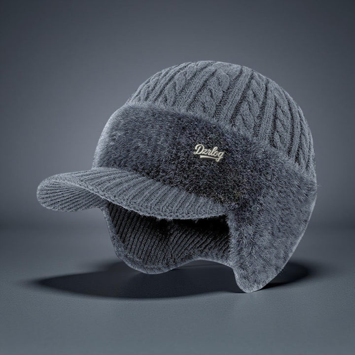 Trapper Winter Hat Ear Flap Knit Cap Visor