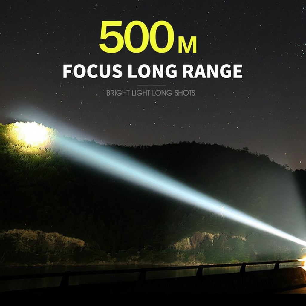 Flashlight Rechargeable LED Tactical Aluminum Zoom Torch