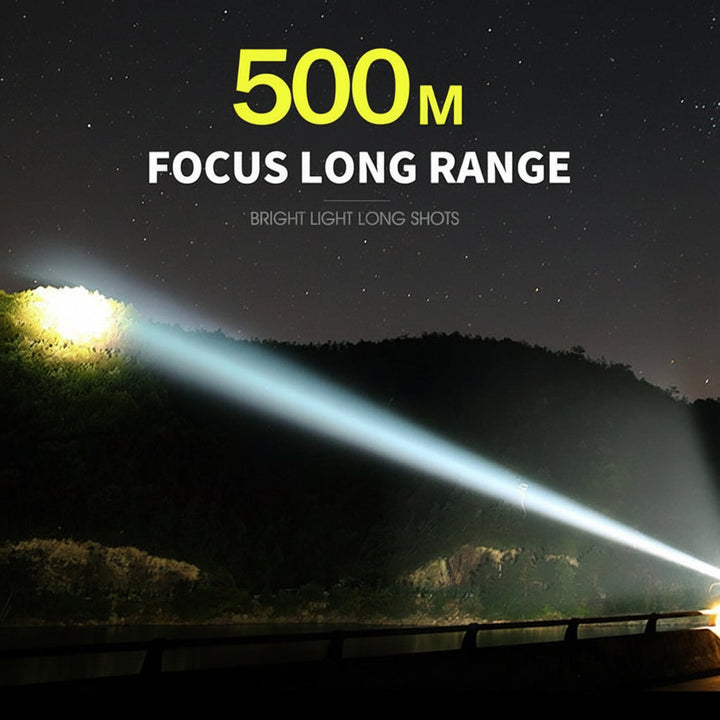 Flashlight Rechargeable LED Tactical Aluminum Zoom Torch