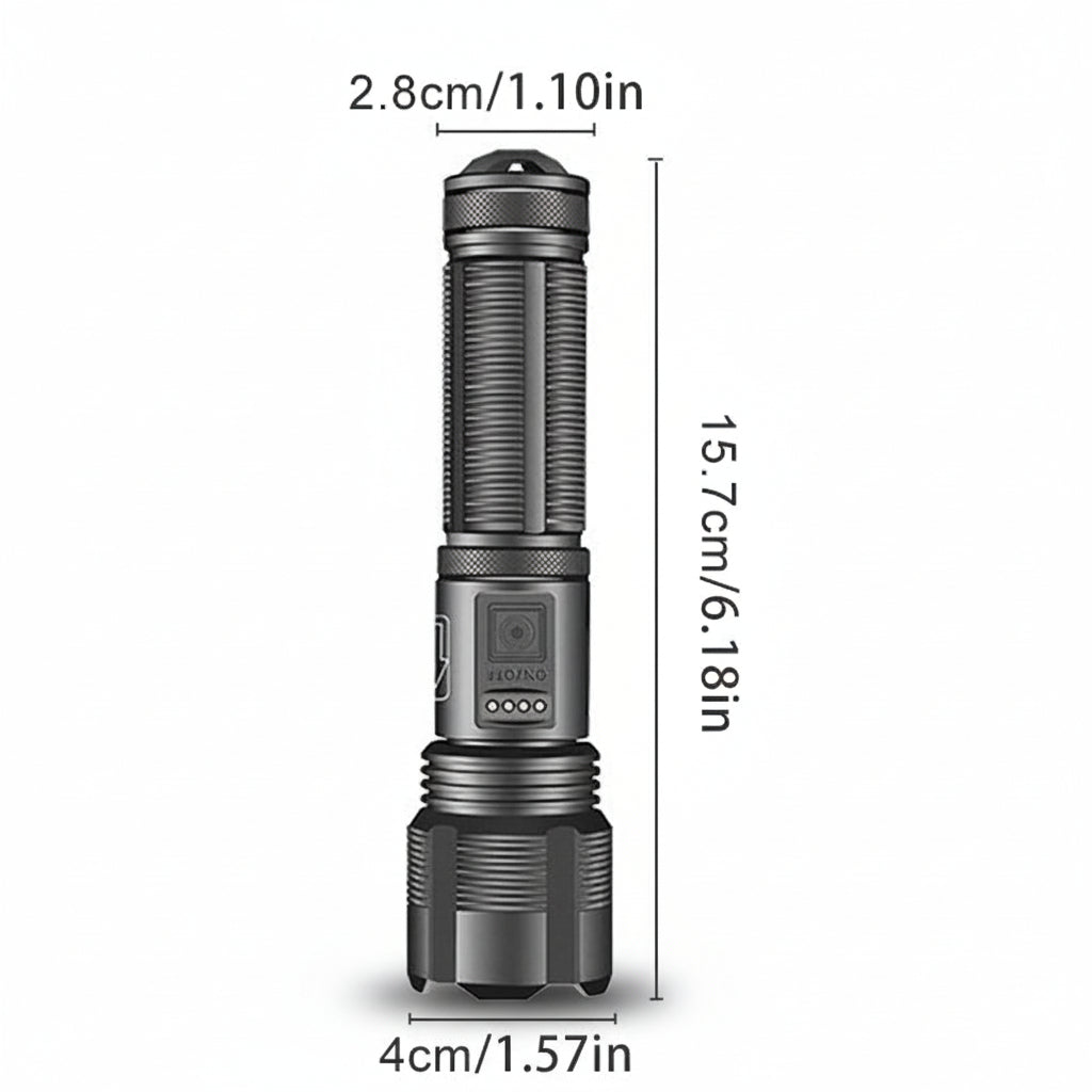 Flashlight Rechargeable LED Tactical Aluminum Zoom Torch