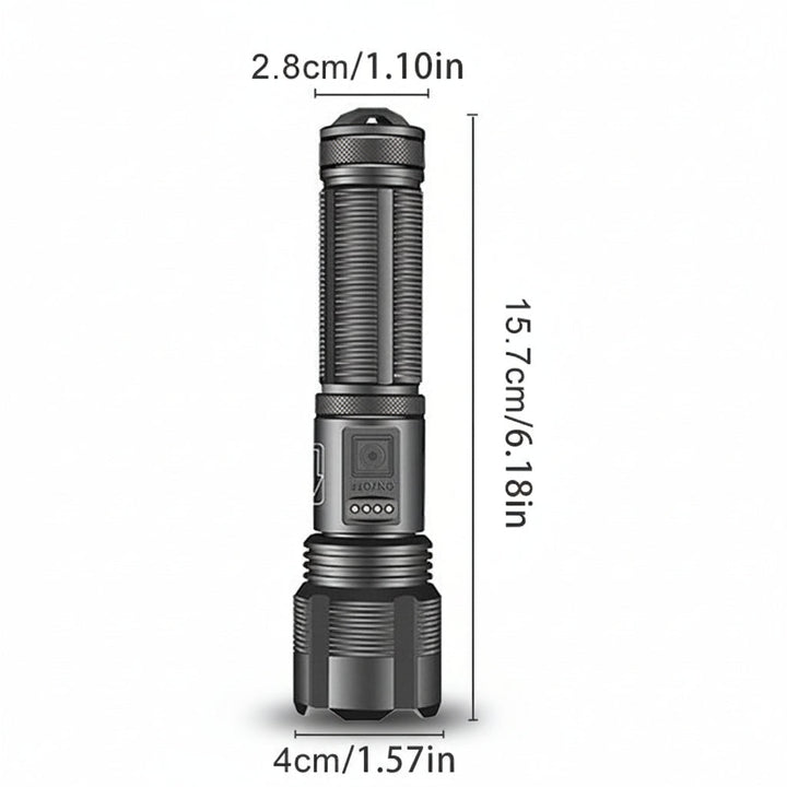 Flashlight Rechargeable LED Tactical Aluminum Zoom Torch