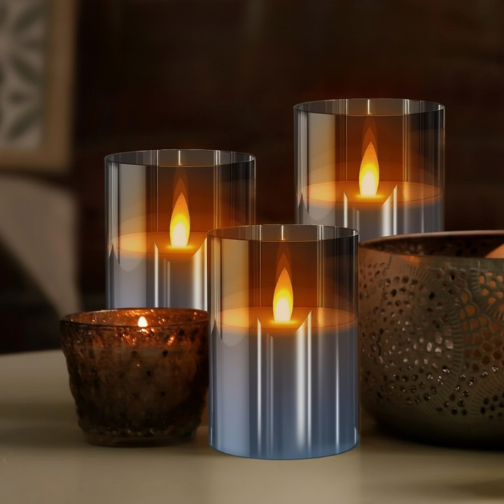 LED Candles Flameless Decorative Remote Control Warm White Set