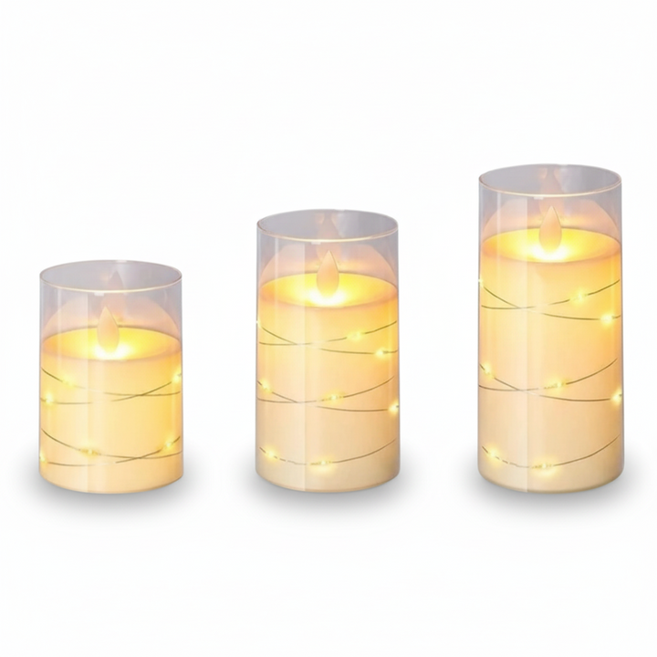 LED Candles Flameless Decorative Remote Control Warm White Set