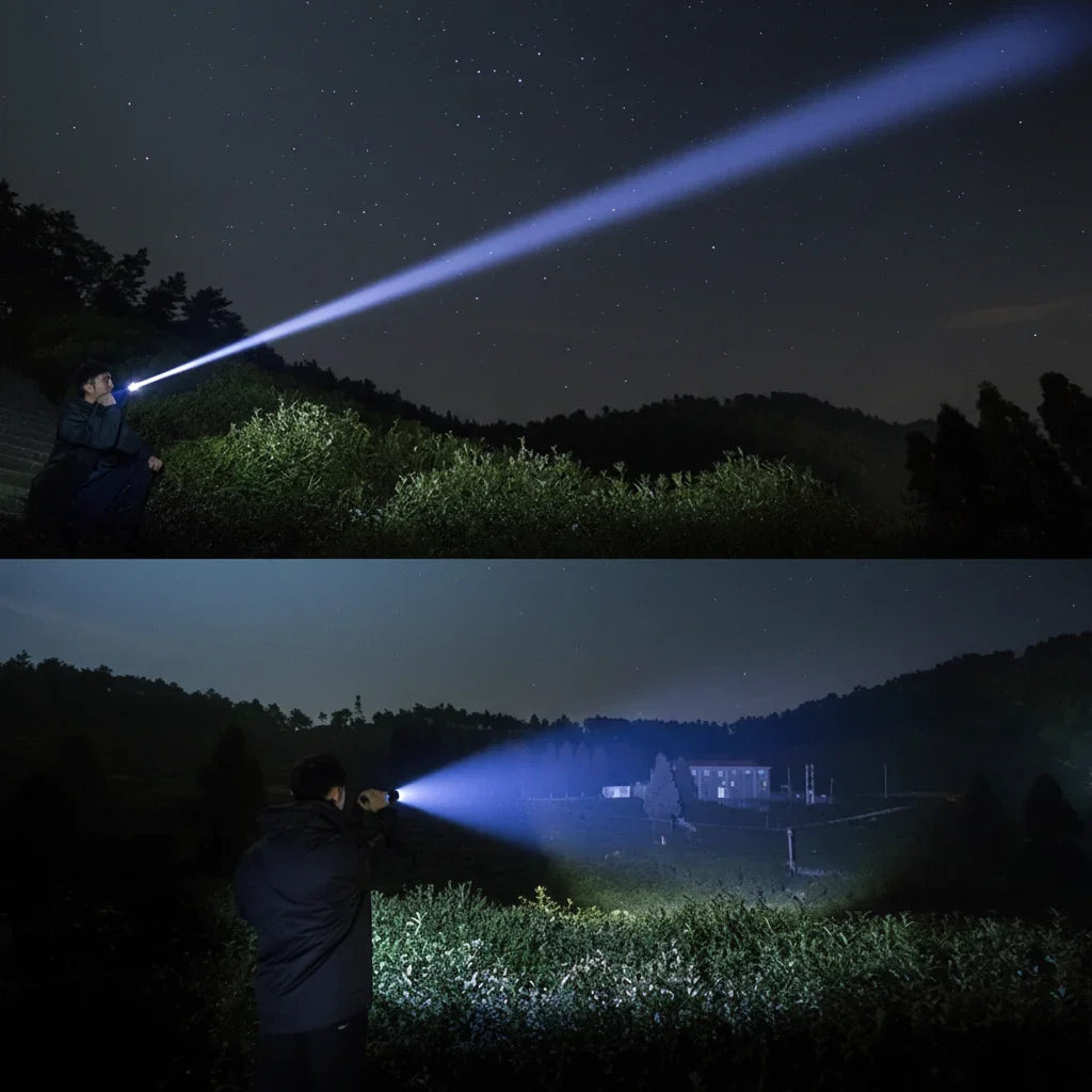 LED Flashlight High Lumens Rechargeable Tactical Camping Torch