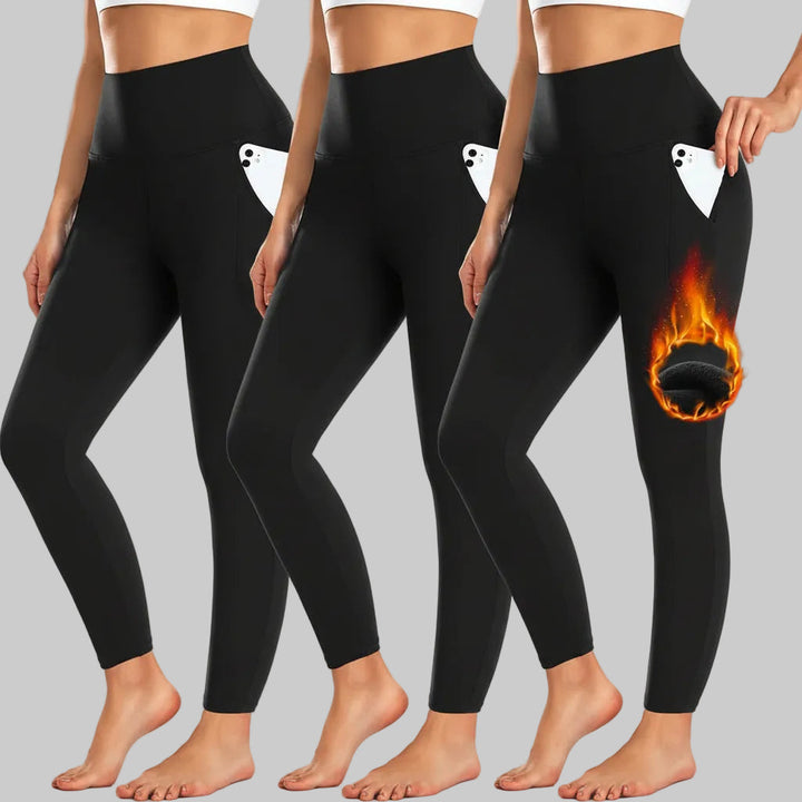 Leggings High Waist Pocket Winter Workout Pants