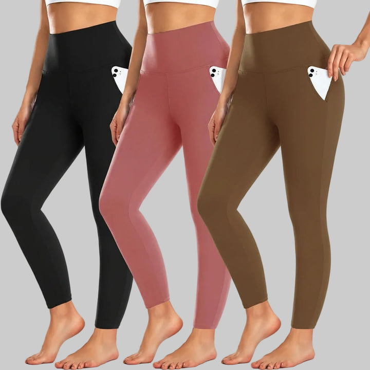 Leggings High Waist Pocket Winter Workout Pants
