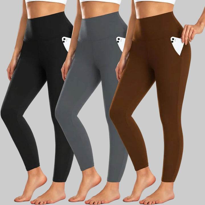 Leggings High Waist Pocket Winter Workout Pants