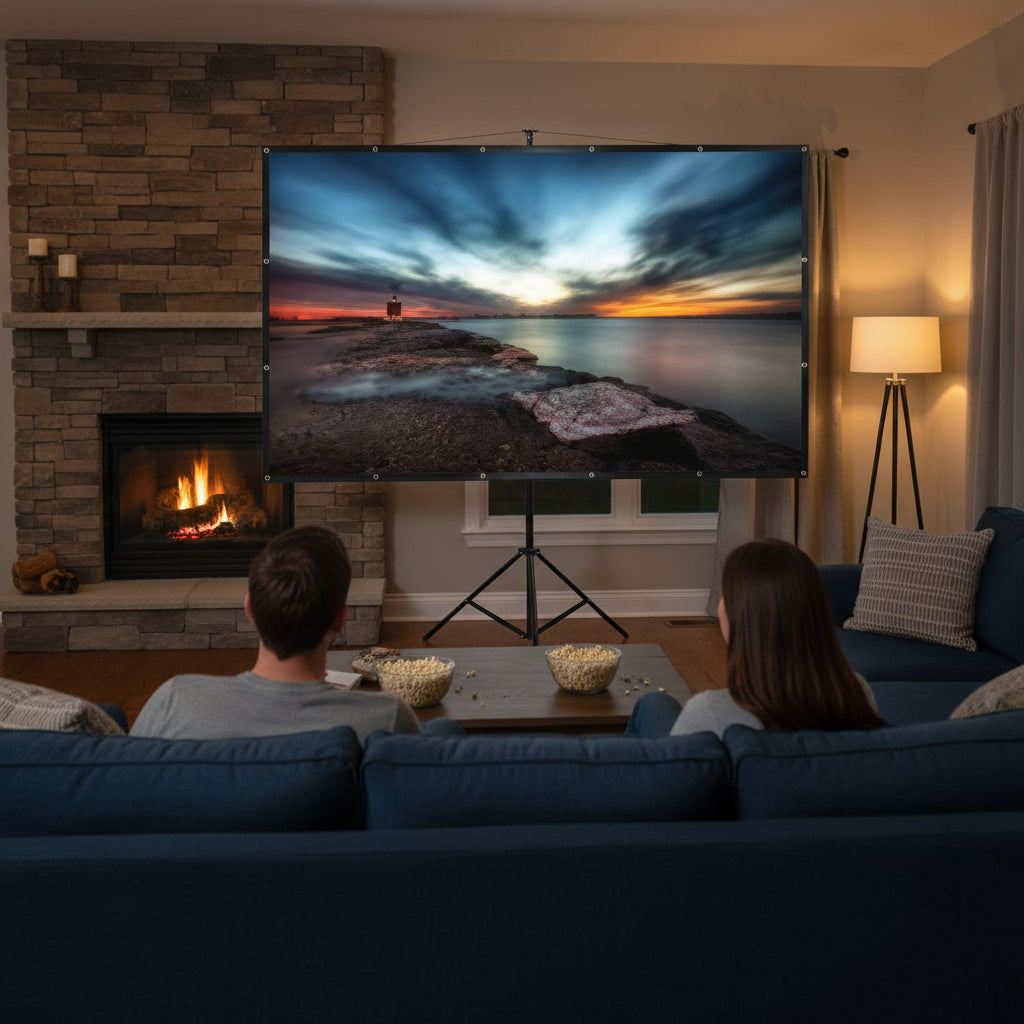 Large Projector Screen Portable Foldable 100 Inch