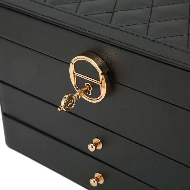 jewelry Box Multilayer Textured Storage Organizer Display Case
