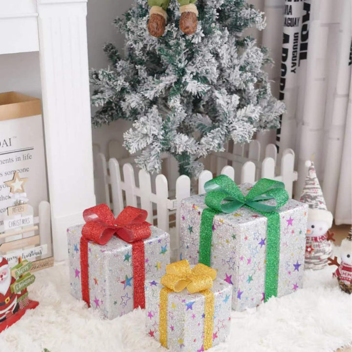 Christmas Lights Gift Box Set LED Holiday Yard Decoration