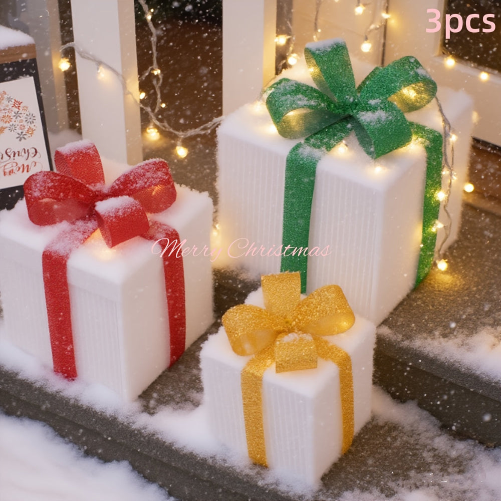 Christmas Lights Gift Box Set LED Holiday Yard Decoration