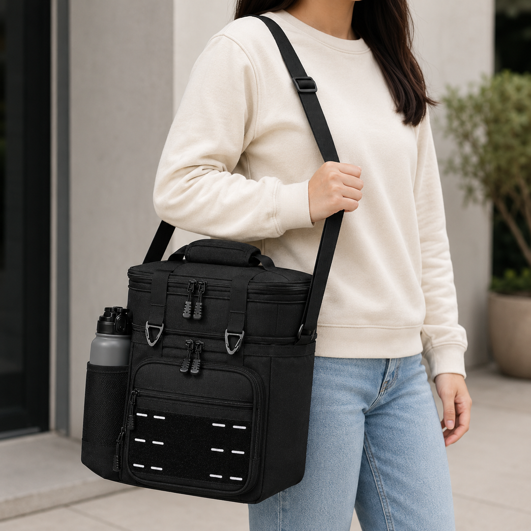 Lunch Bag Freezer Bag Cooling Insulated Shoulder Bag