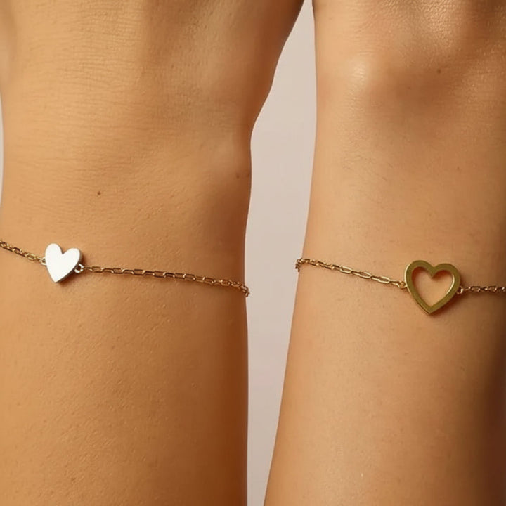 Bracelet Adjustable Heart Chain Matching Couple jewelry