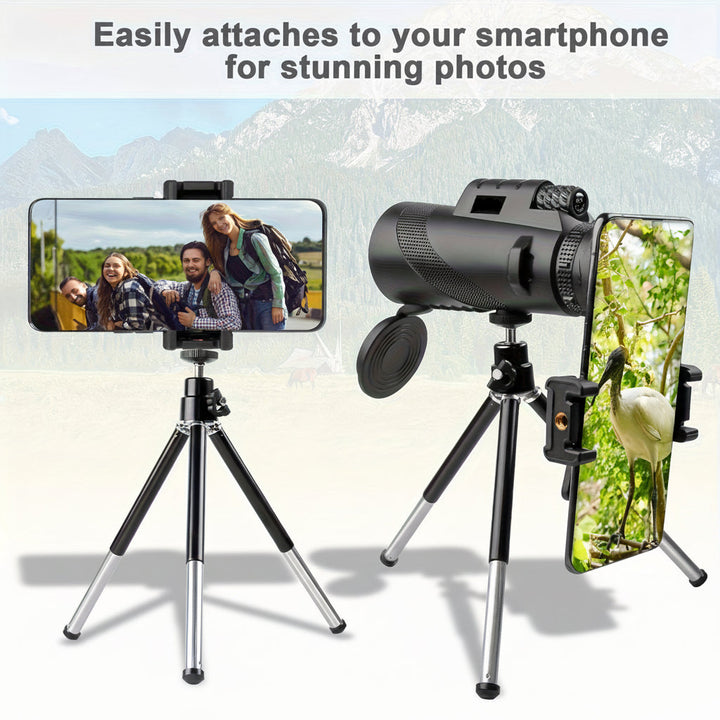 Monocular Telescope Phone Adapter HD Outdoor Viewing Scope