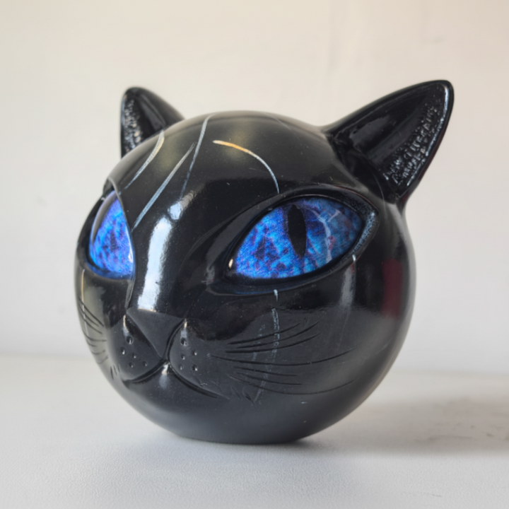 Home Decor Cat Sculpture Resin Mystic Cat Head Tabletop Art