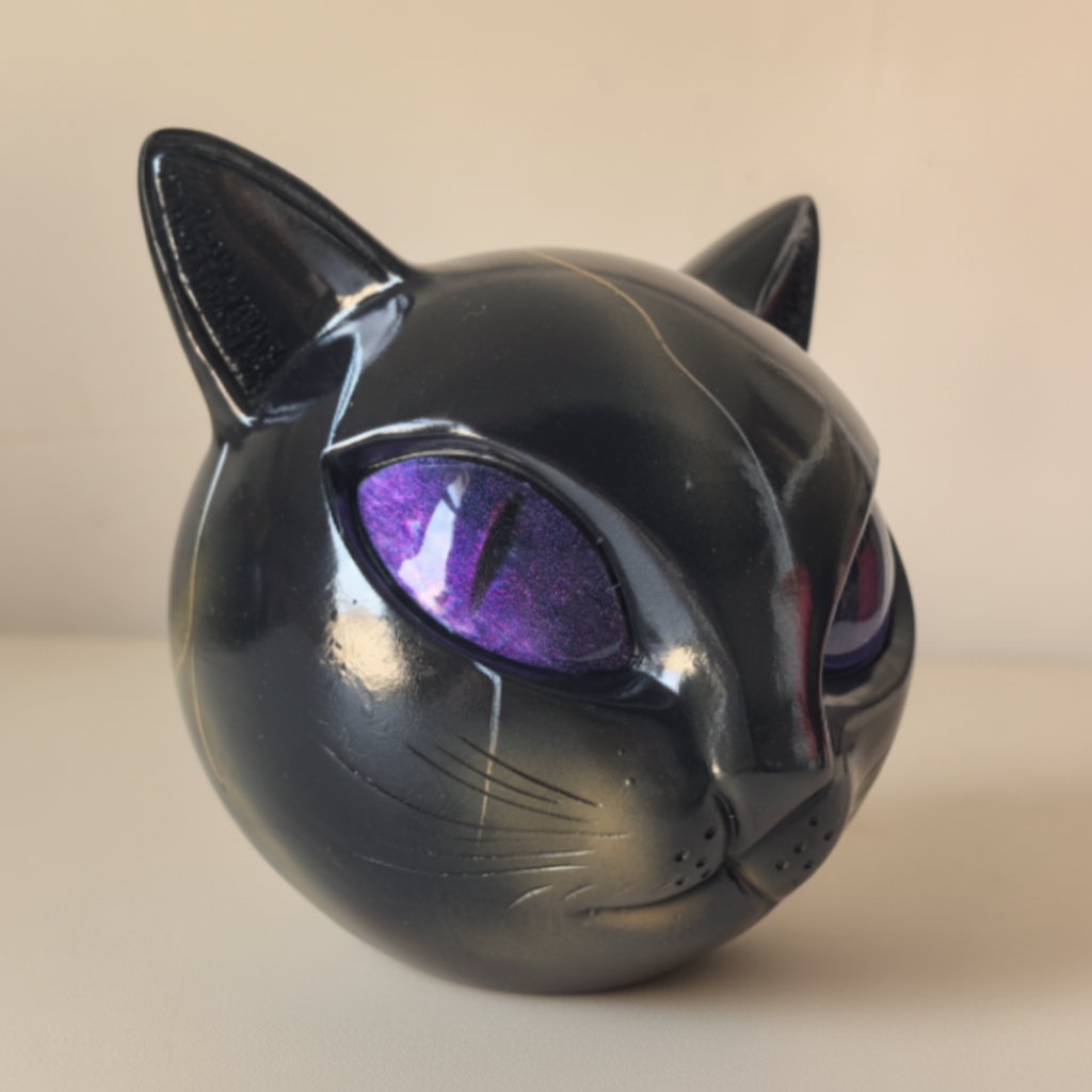 Home Decor Cat Sculpture Resin Mystic Cat Head Tabletop Art