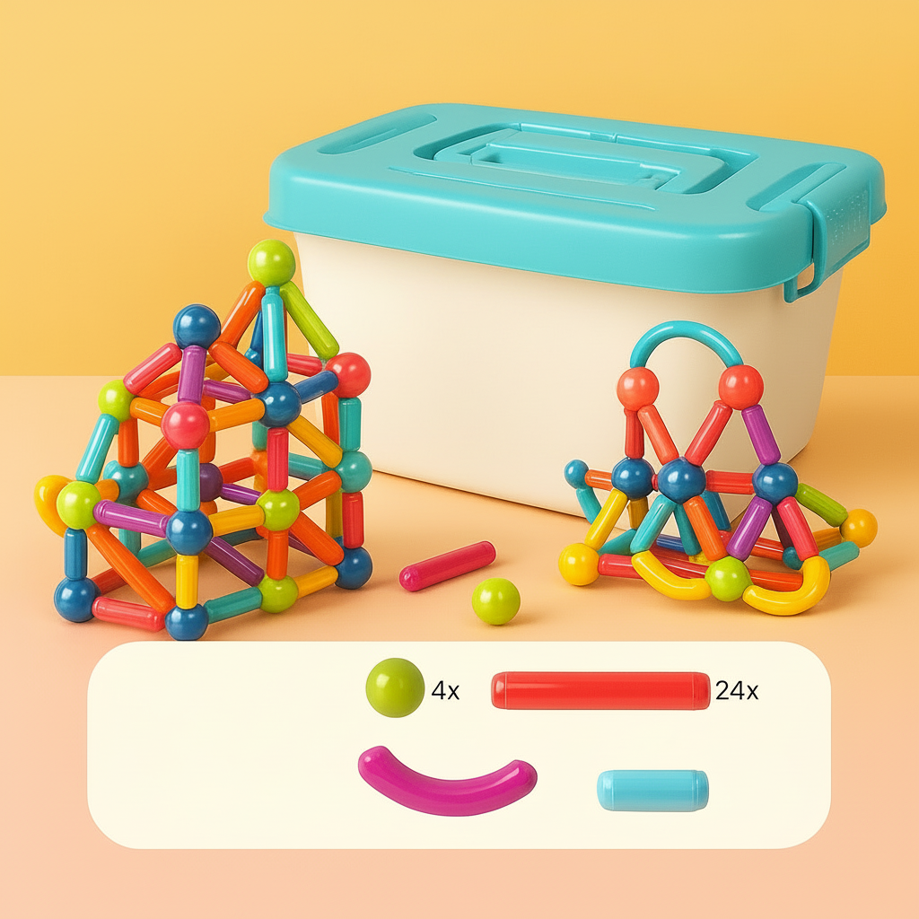 Magnetic Building Blocks Set Educational STEM Toy