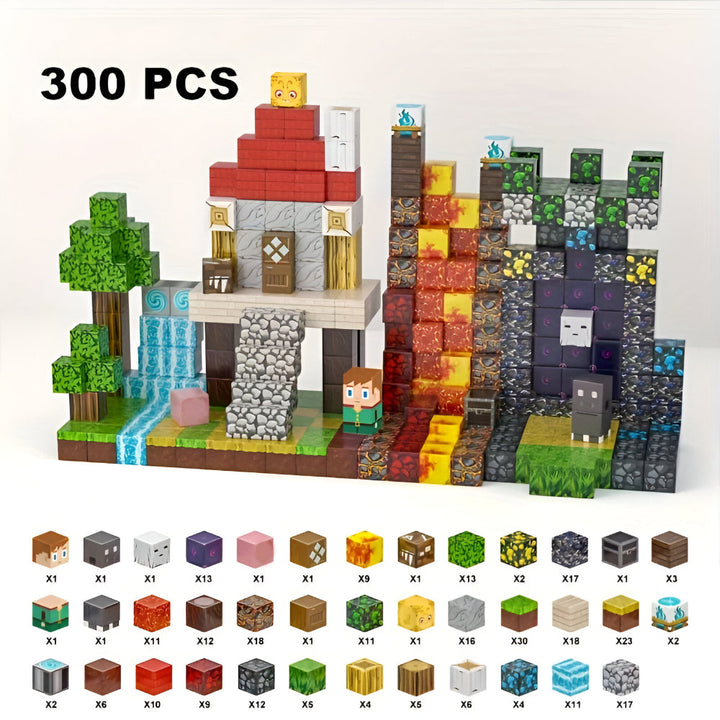 Magnetic Blocks Creative Building Cube Set Kids Play