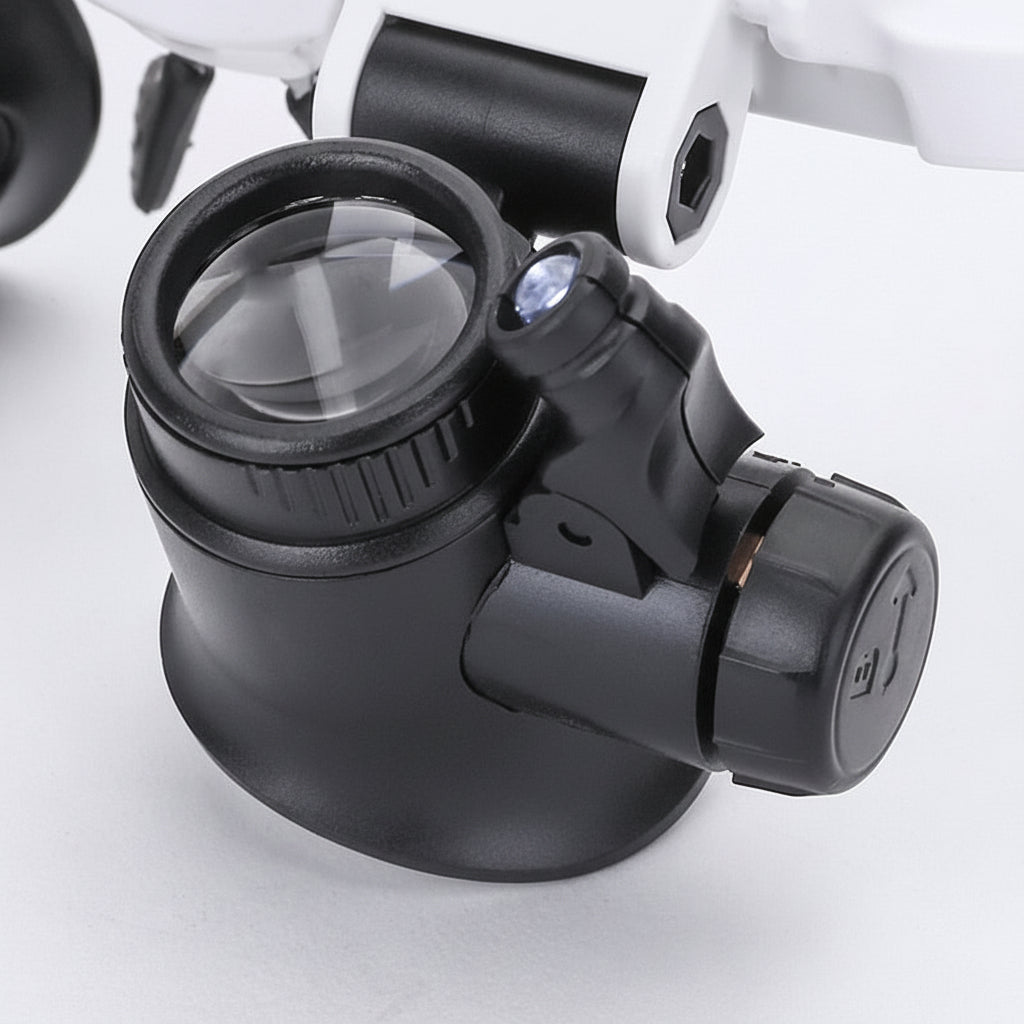 Magnifying Glass Headset LED Light Adjustable Headband Lens