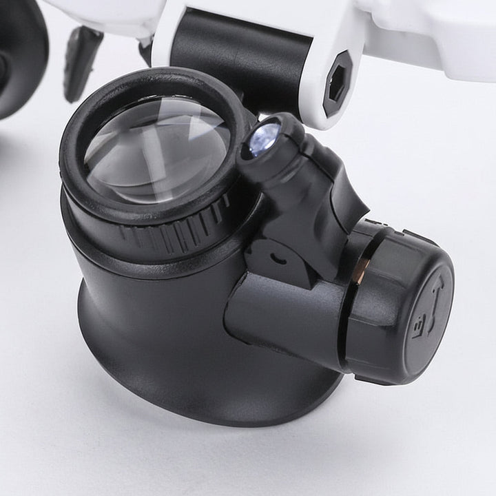 Magnifying Glass Headset LED Light Adjustable Headband Lens