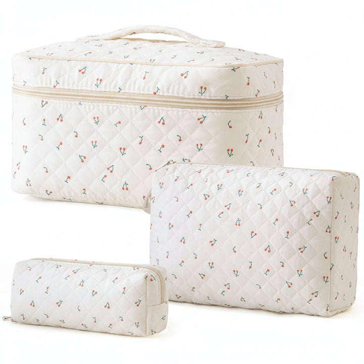 Makeup Bag Travel Cosmetic Bag Floral Cotton Mothers Day Gift