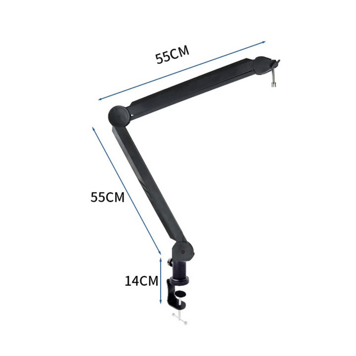 Microphone Stand Adjustable Desk Boom Arm Cable Management