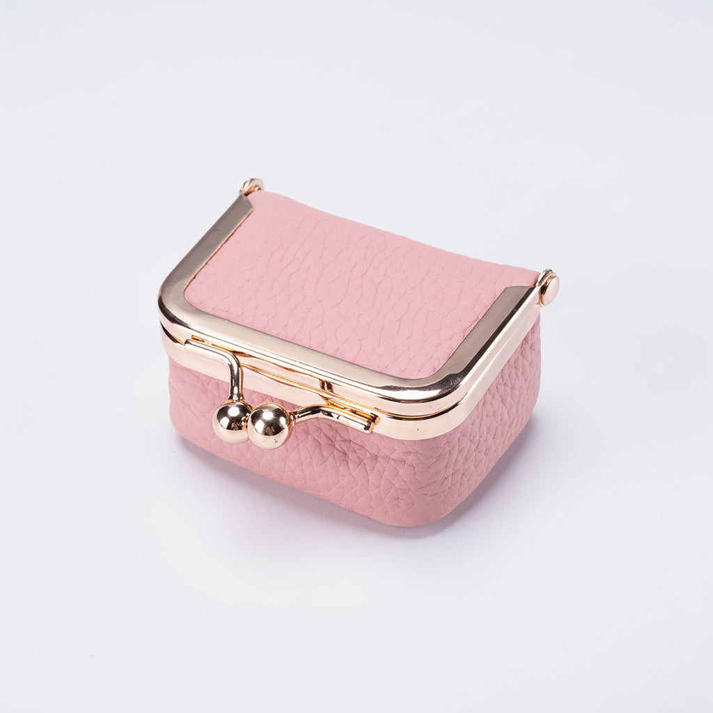 Mini jewelry Box Genuine Leather Organizer Gold Clasp Travel