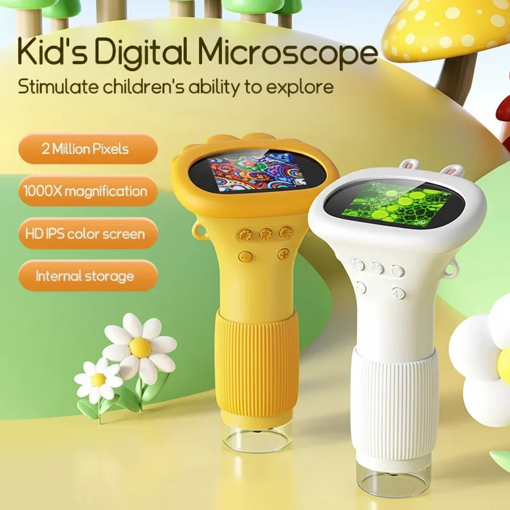 Microscope Kids Handheld 1000X Portable STEM Science Toy