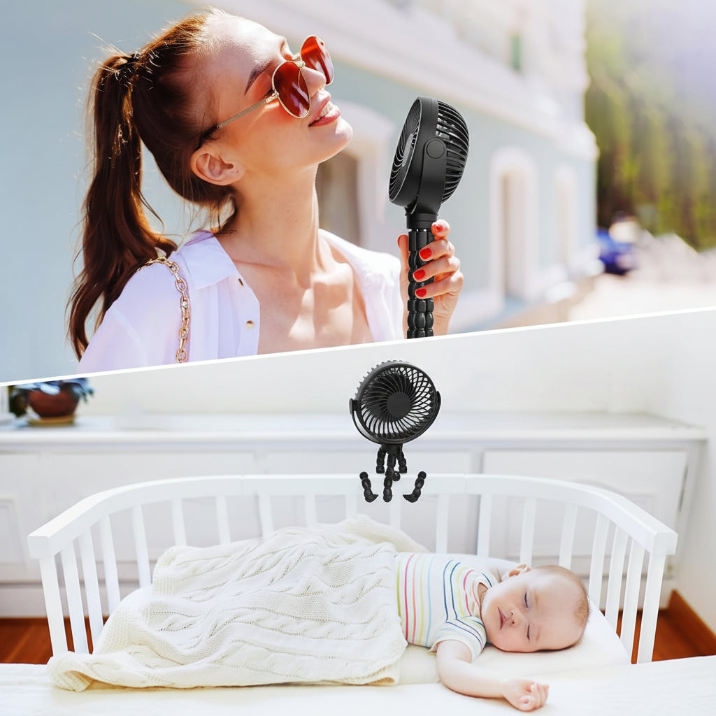 Portable Fan Clip On Battery Operated Stroller Fan