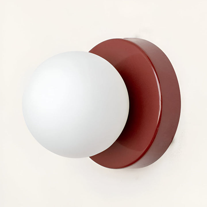 Wall Light Glass Globe Indoor Sconce Round Mount Lamp