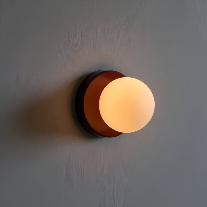 Wall Light Glass Globe Indoor Sconce Round Mount Lamp