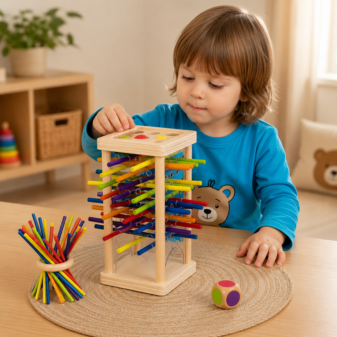 Montessori Toy Family Board Game Concentration Game Wooden
