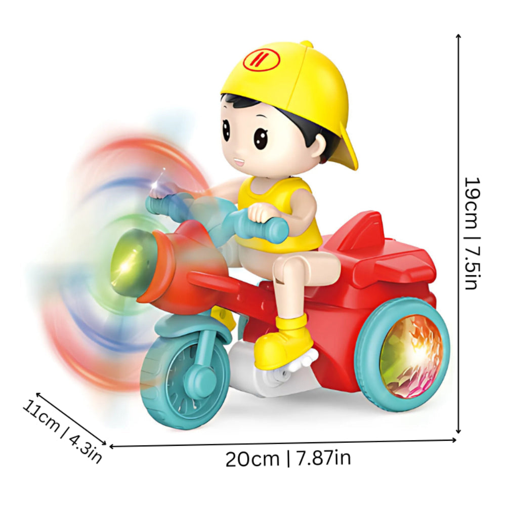 Motorcycle Toy Musical Light Up Rotating Sensory Vehicle