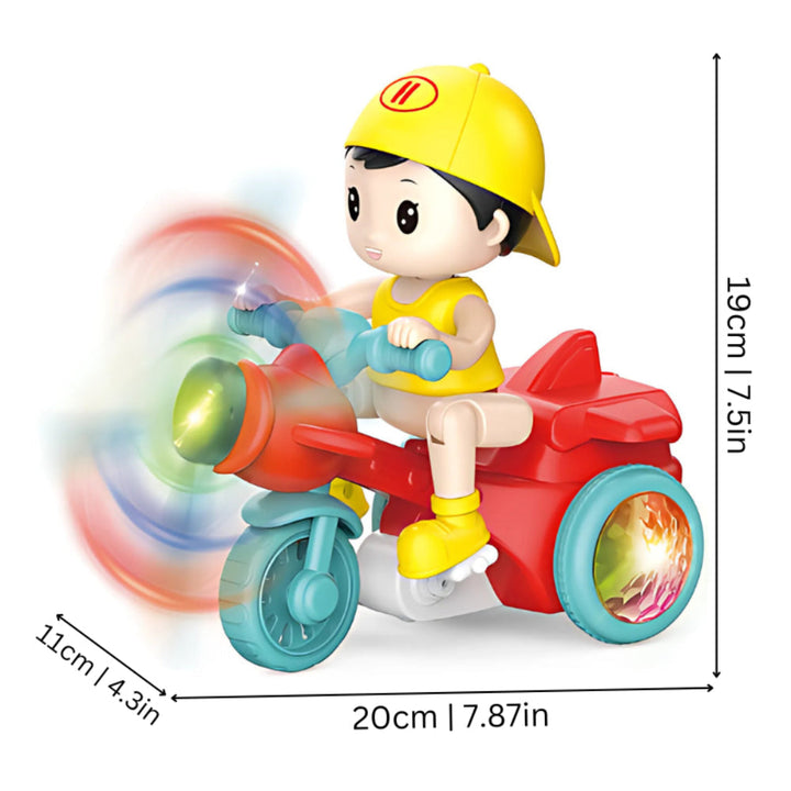 Motorcycle Toy Musical Light Up Rotating Sensory Vehicle