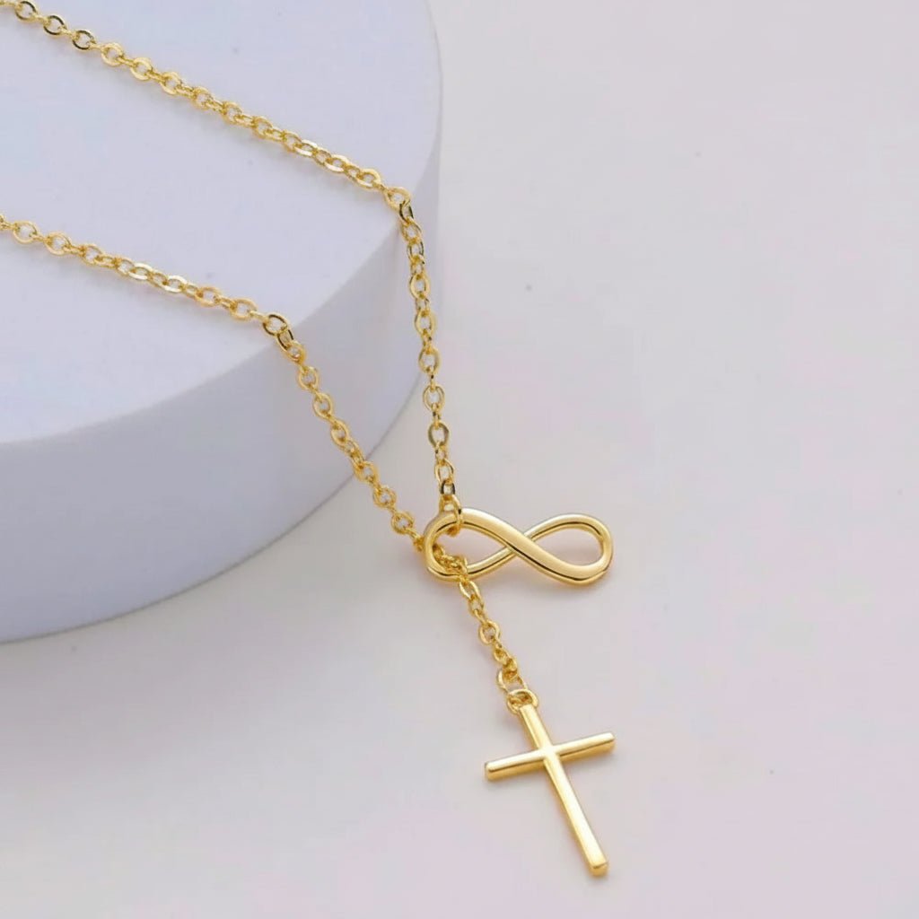 Necklace Cross Y Pendant Mothers Day Gold Infinity jewelry