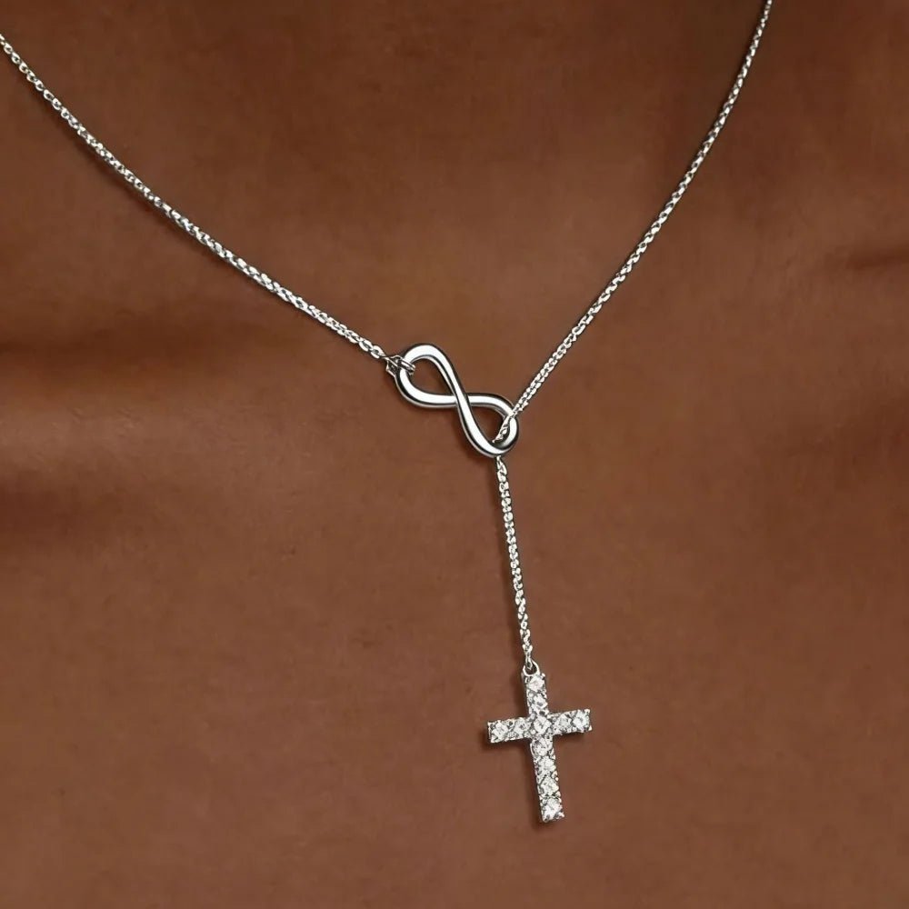 Necklace Cross Y Pendant Mothers Day Gold Infinity jewelry