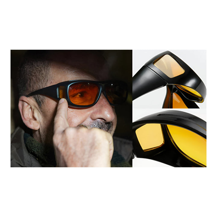 Night Driving Glasses Anti Glare Yellow Lens Protective Eyewear