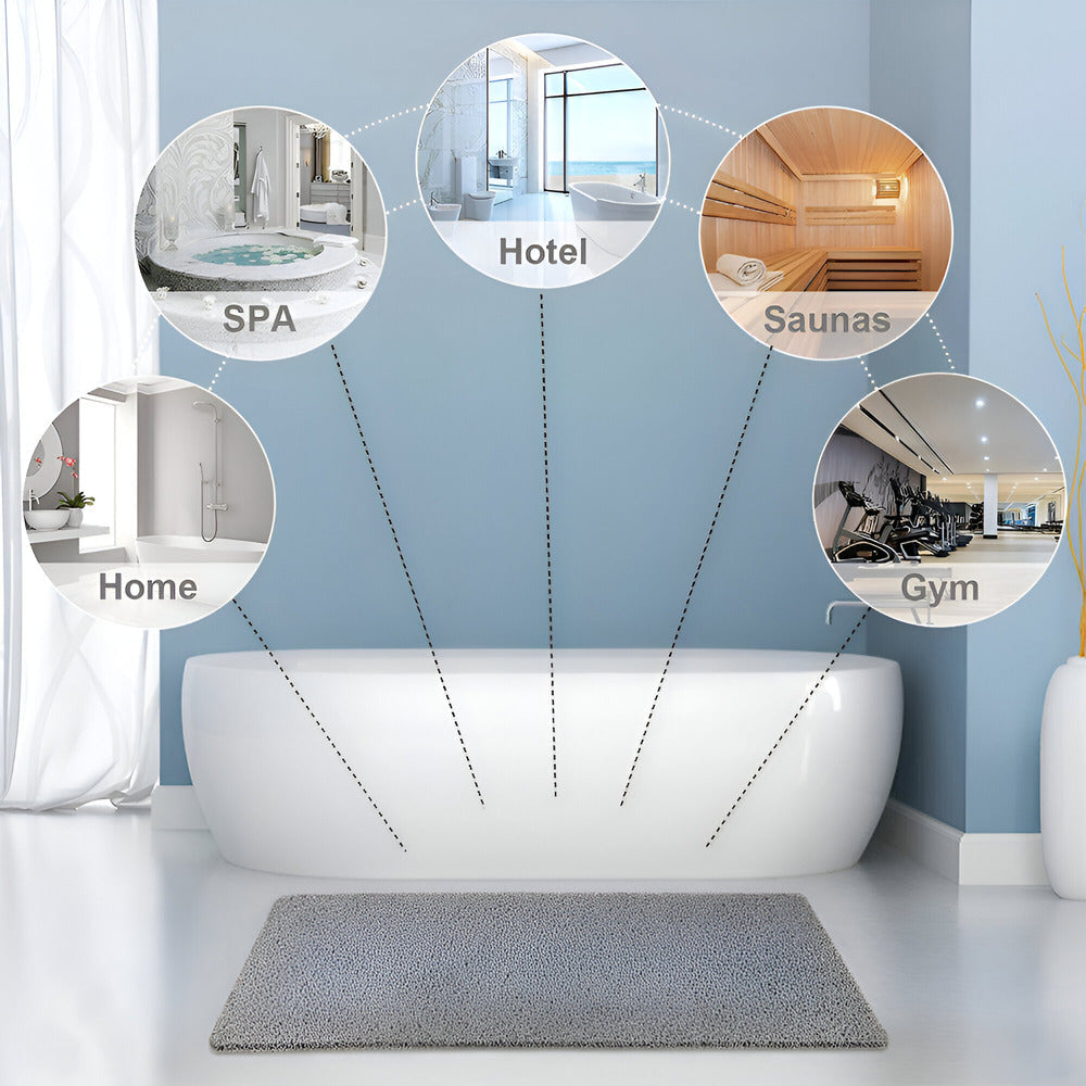 Bath Mat Shower Non Slip Cushioned Floor Rug